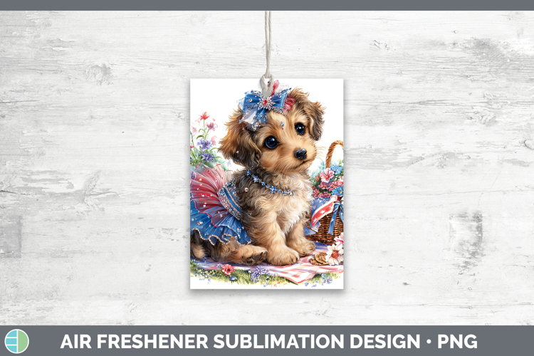 Dogs 05 Patriotic Warren Hound Air Freshener Sublimation Car