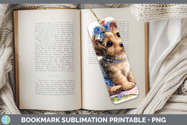 GorgeousDogs 05 Patriotic Bookmark design.