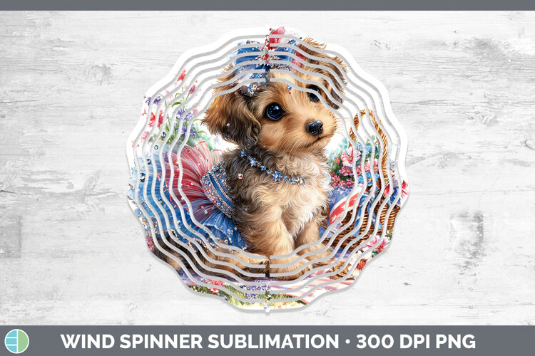 GorgeousDogs 05 Patriotic Wind Spinner design.