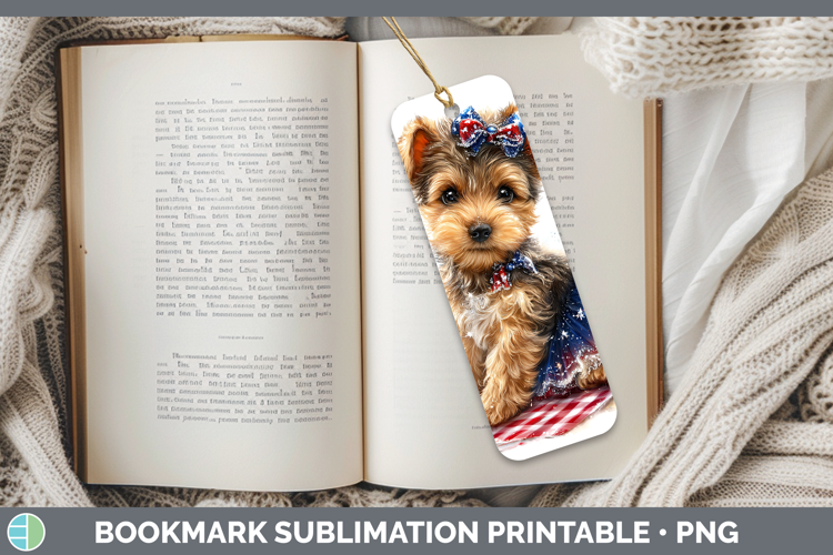 Dogs 05 Patriotic Welsh Terrier Bookmark Sublimation Printab