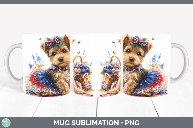 Dogs 05 Patriotic Welsh Terrier Mug Wrap Sublimation Coffee
