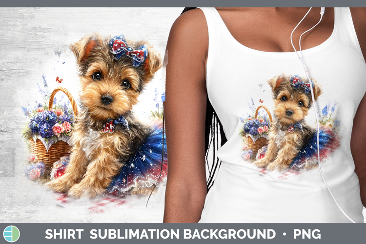 Dogs 05 Patriotic Welsh Terrier Shirt Sublimation Background
