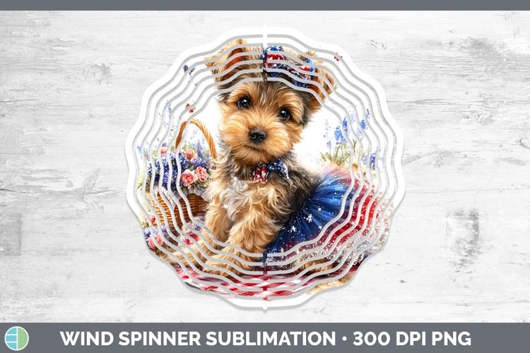 Dogs 05 Patriotic Welsh Terrier Wind Spinner Sublimation Spi