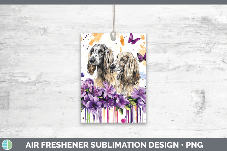 Dogs 05 Purple Drips Afghan Hound Air Freshener Sublimation