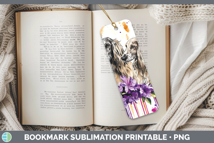 GorgeousDogs 05 Purple Drips Bookmark design.