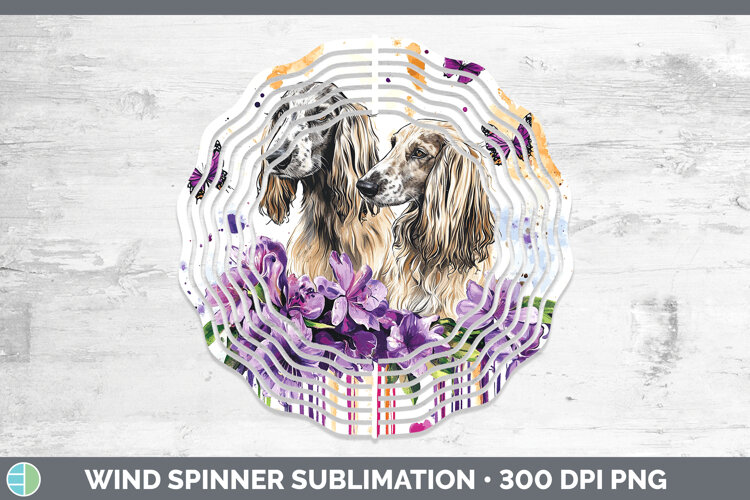 GorgeousDogs 05 Purple Drips Wind Spinner design.