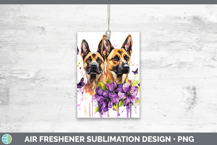 Dogs 05 Purple Drips Belgian Malinois Air Freshener Sublimat