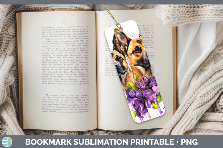 Dogs 05 Purple Drips Belgian Malinois Bookmark Sublimation P
