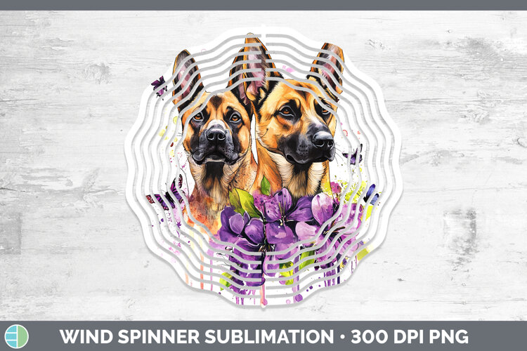 GorgeousDogs 05 Purple Drips Wind Spinner design.