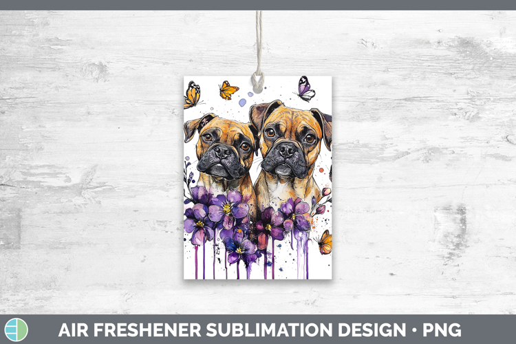 Dogs 05 Purple Drips Black Mouth Cur Air Freshener Sublimati