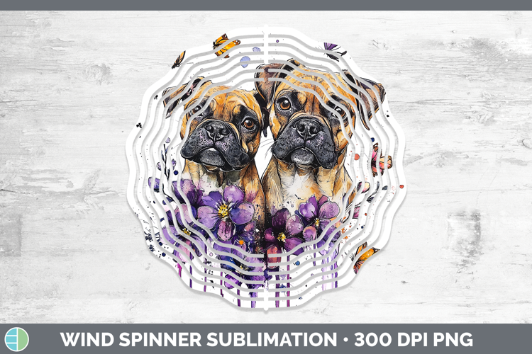 Dogs 05 Purple Drips Black Mouth Cur Wind Spinner Sublimatio