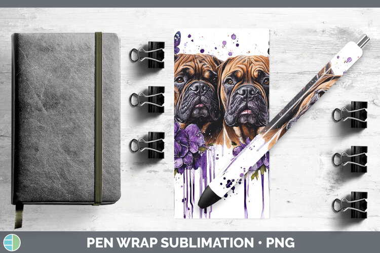 GorgeousDogs 05 Purple Drips Pen Wrap design.