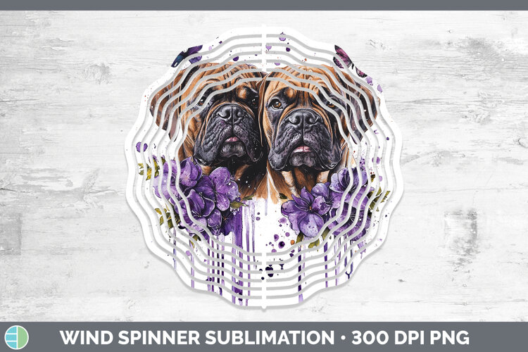 GorgeousDogs 05 Purple Drips Wind Spinner design.