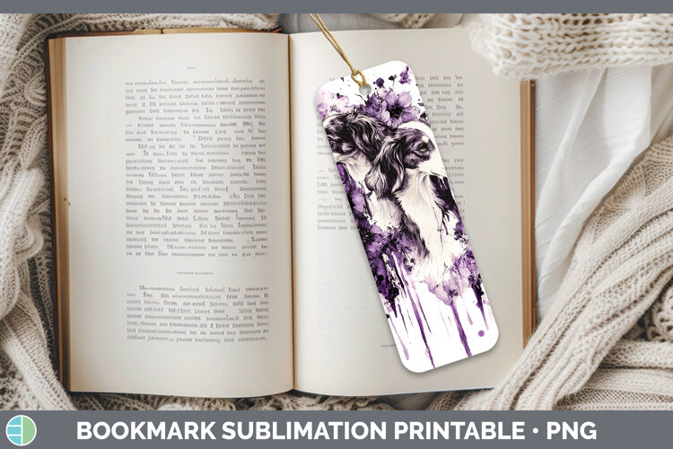 GorgeousDogs 05 Purple Drips Bookmark design.