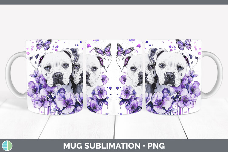 GorgeousDogs 05 Purple Drips Mug Wrap design.