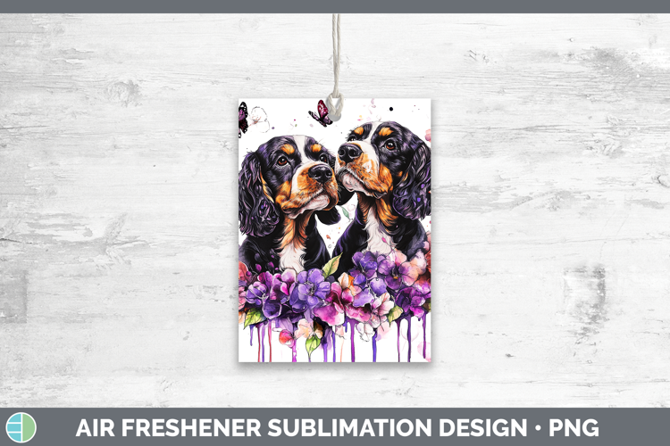 Dogs 05 Purple Drips English Cocker Spaniel Air Freshener Su