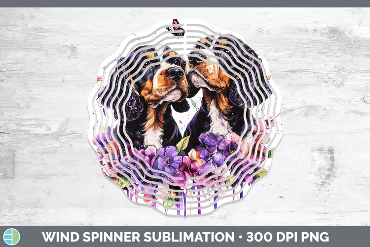 GorgeousDogs 05 Purple Drips Wind Spinner design.