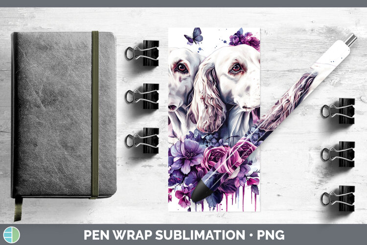 GorgeousDogs 05 Purple Drips Pen Wrap design.