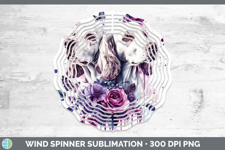GorgeousDogs 05 Purple Drips Wind Spinner design.
