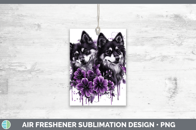 Dogs 05 Purple Drips Finnish Lapphund Air Freshener Sublimat
