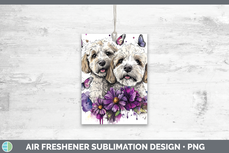 Dogs 05 Purple Drips Labradoodle Air Freshener Sublimation C