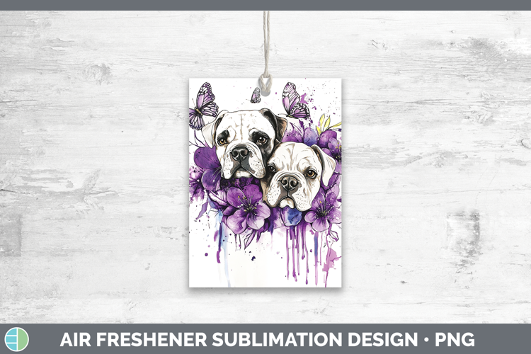 Dogs 05 Purple Drips Podenu Canario Air Freshener Sublimatio