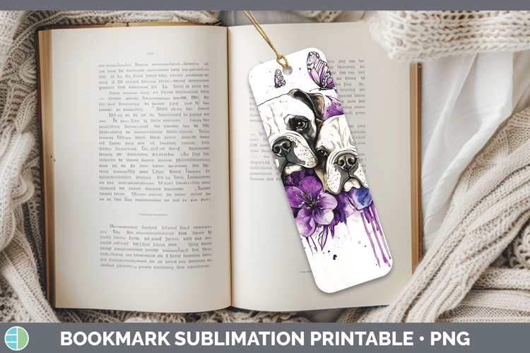 Dogs 05 Purple Drips Podenu Canario Bookmark Sublimation Pri