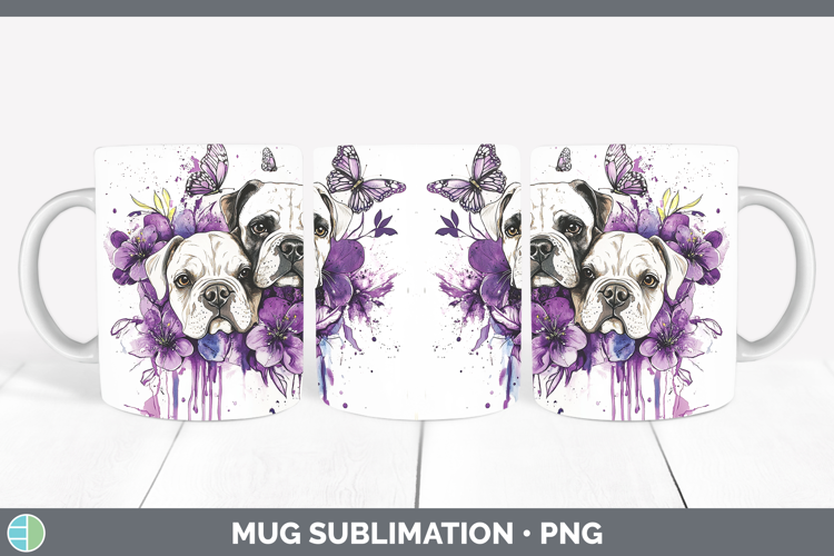 Dogs 05 Purple Drips Podenu Canario Mug Wrap Sublimation Cof
