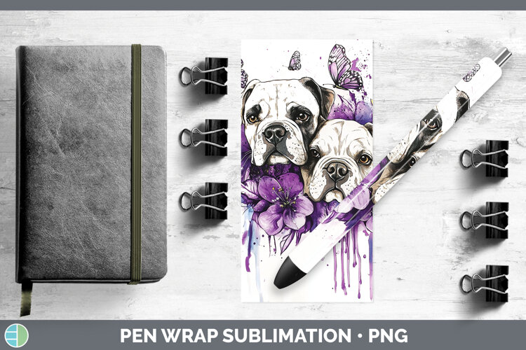 GorgeousDogs 05 Purple Drips Pen Wrap design.