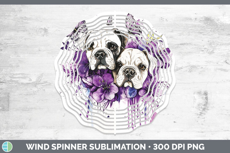 GorgeousDogs 05 Purple Drips Wind Spinner design.