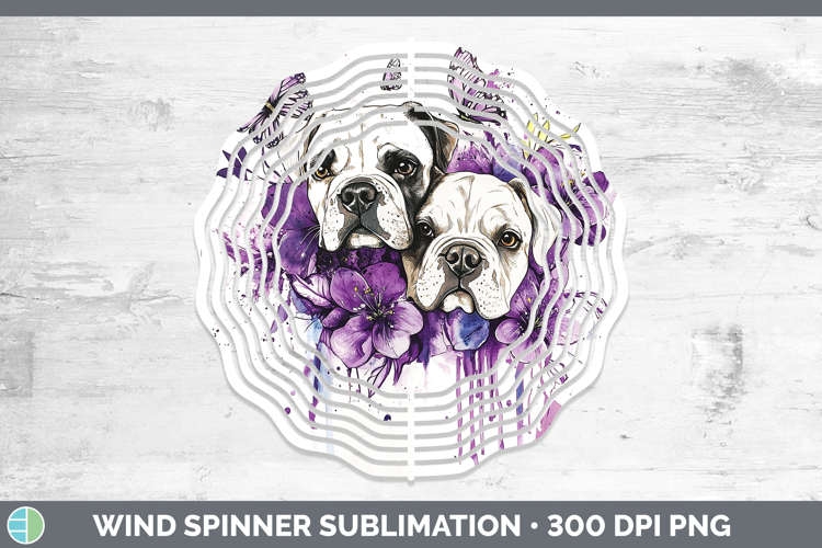 Dogs 05 Purple Drips Podenu Canario Wind Spinner Sublimation