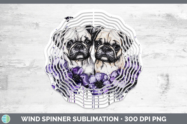 GorgeousDogs 05 Purple Drips Wind Spinner design.