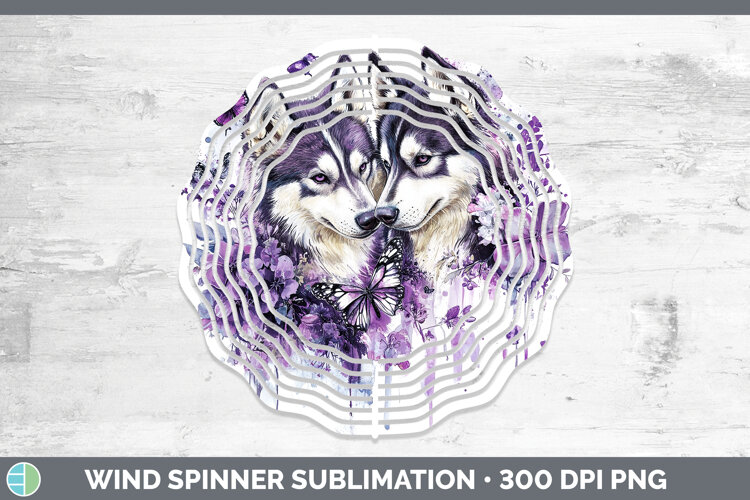 GorgeousDogs 05 Purple Drips Wind Spinner design.