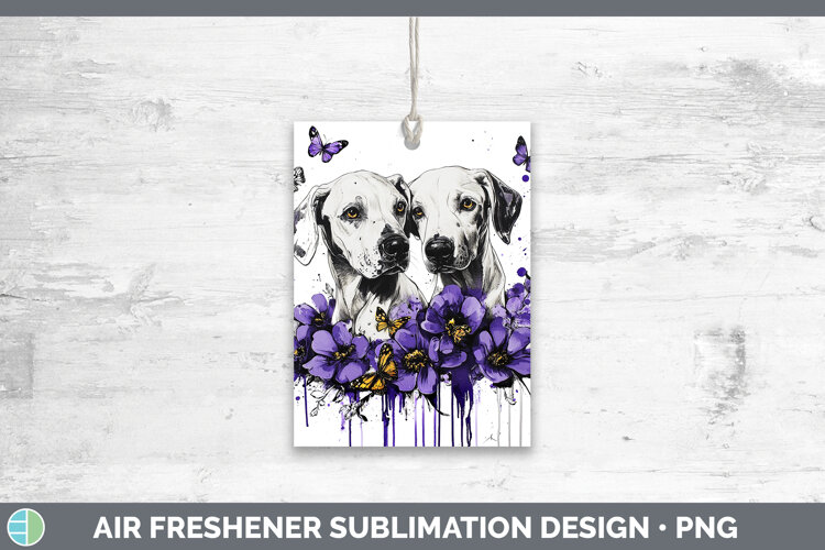 GorgeousDogs 05 Purple Drips Air Freshener design.
