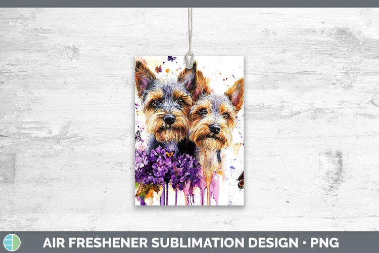 GorgeousDogs 05 Purple Drips Air Freshener design.