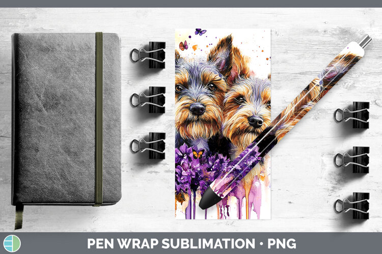 GorgeousDogs 05 Purple Drips Pen Wrap design.