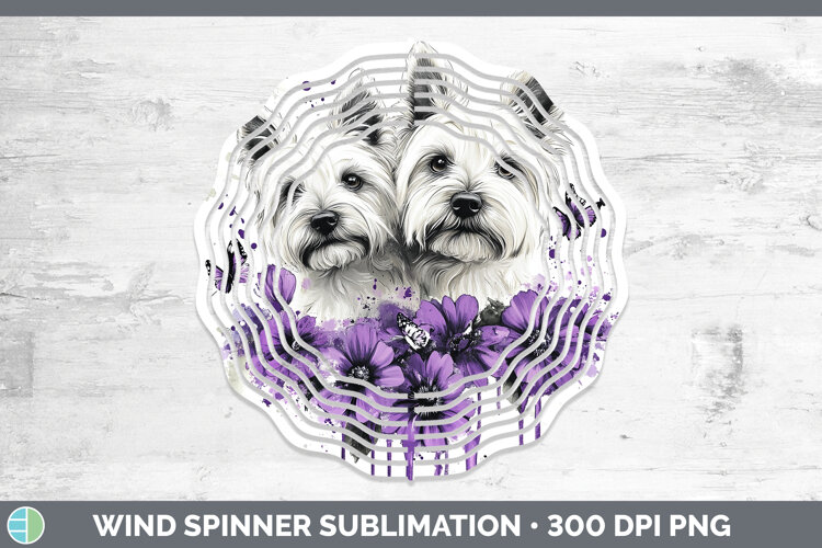 GorgeousDogs 05 Purple Drips Wind Spinner design.