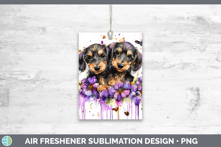 GorgeousDogs 05 Purple Drips Air Freshener design.