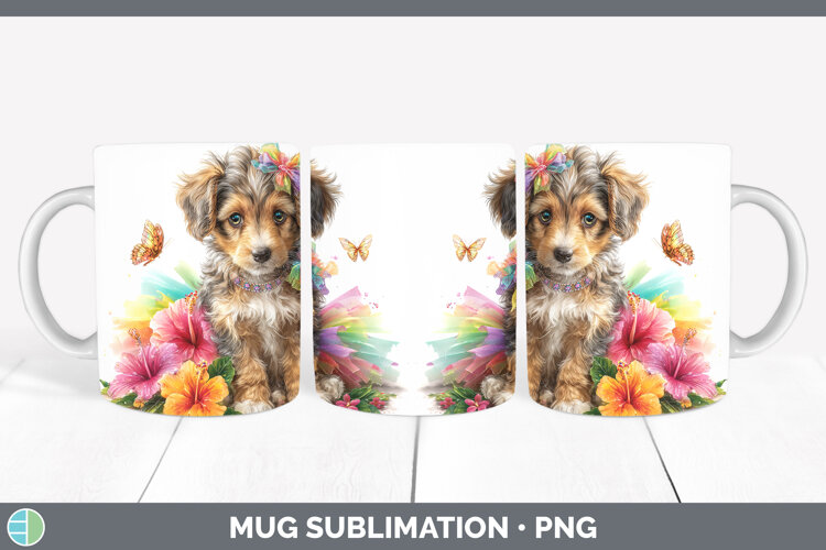 GorgeousDogs 05 Rainbow Summer Mug Wrap design.