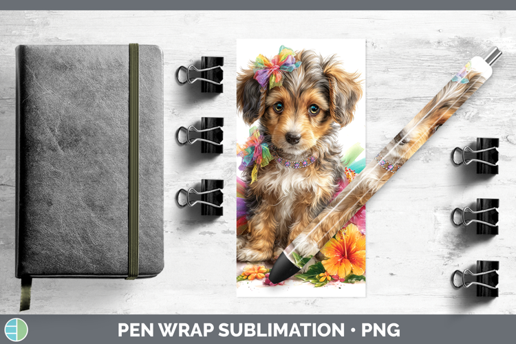 Afghan Hound Pen Wrap Dogs 05 Rainbow Summer Sublimation Pen