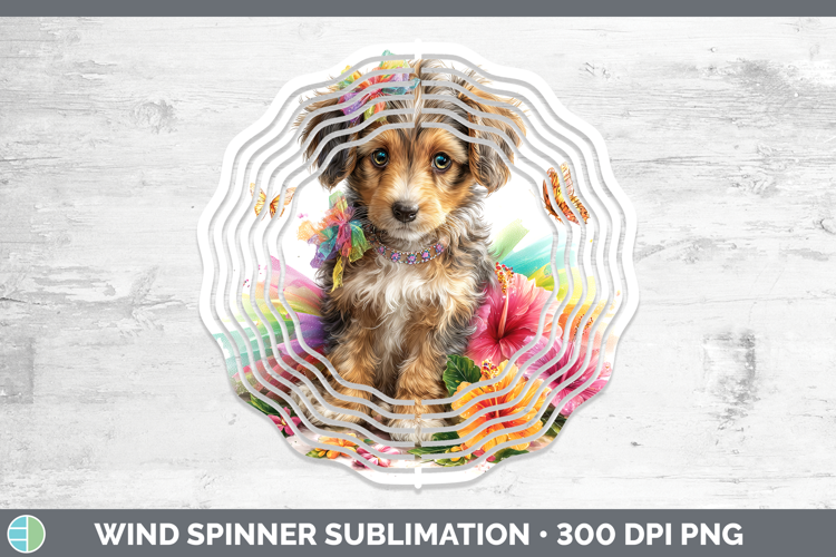 Afghan Hound Wind Spinner Dogs 05 Rainbow Summer Sublimation