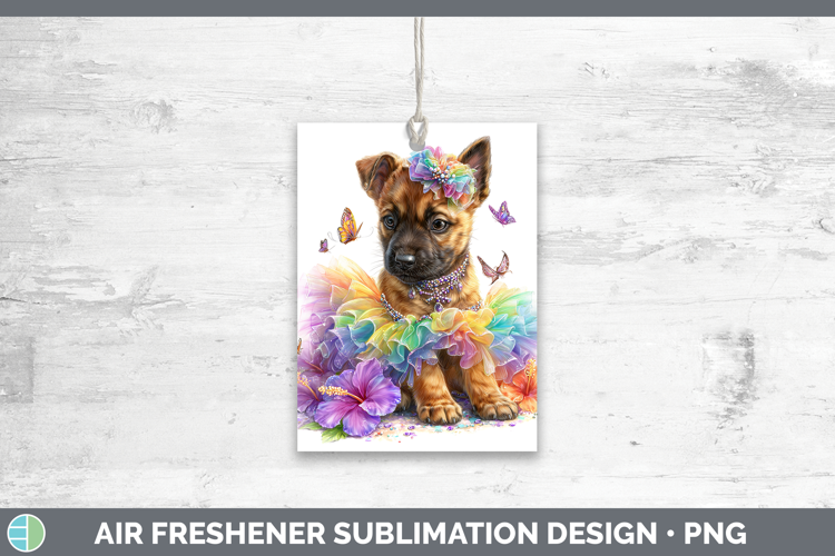 Belgian Malinois Air Freshener Dogs 05 Rainbow Summer Sublim