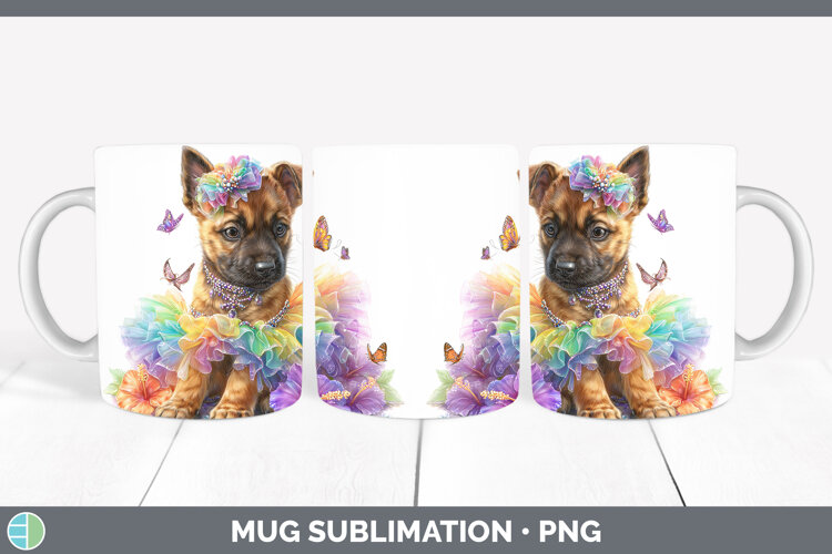 GorgeousDogs 05 Rainbow Summer Mug Wrap design.