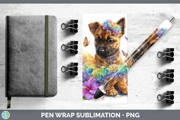 Belgian Malinois Pen Wrap Dogs 05 Rainbow Summer Sublimation
