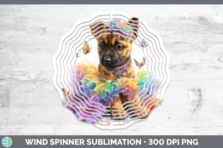 Belgian Malinois Wind Spinner Dogs 05 Rainbow Summer Sublima