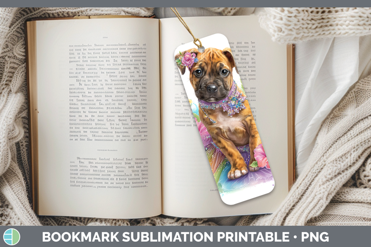 Black Mouth Cur Bookmark Dogs 05 Rainbow Summer Sublimation