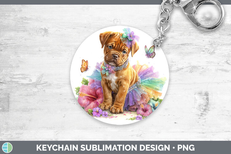 GorgeousDogs 05 Rainbow Summer Keychain design.
