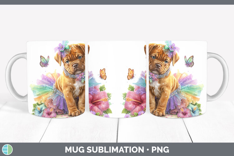 GorgeousDogs 05 Rainbow Summer Mug Wrap design.