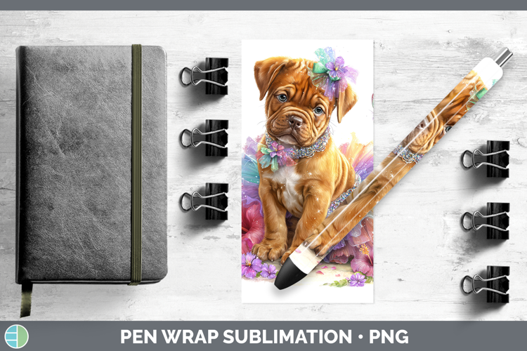 Bordeaux Mastiff Pen Wrap Dogs 05 Rainbow Summer Sublimation
