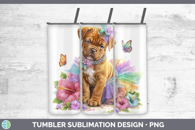 Bordeaux Mastiff Tumbler Dogs 05 Rainbow Summer Sublimation
